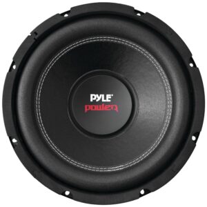 pyle 12" car audio speaker subwoofer - 1600w high power bass surround sound stereo subwoofer speaker system, non-press paper cone, 90 db, 40 ohm, 60 oz magnet, 2" 4 layer voice coil, black - plpw12d