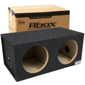 atrend bbox e10d dual 10" sealed carpeted subwoofer enclosure, black