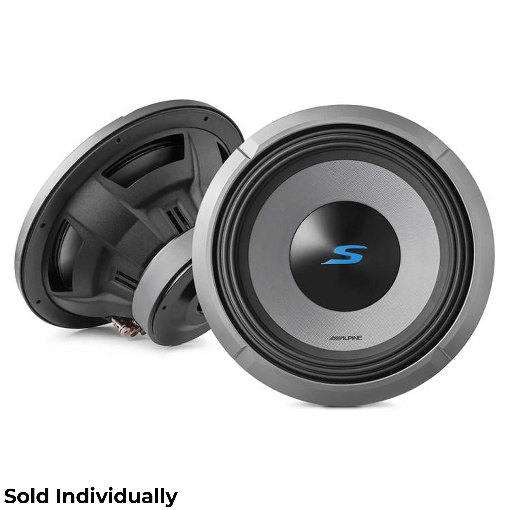 Alpine S2-W12D4 12" S-Series Dual 4 Ohm Car Subwoofer, 1800W Max, 600W RMS