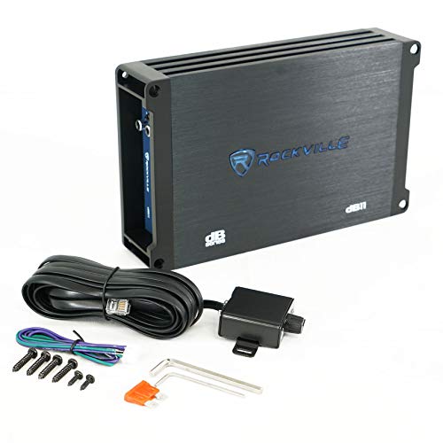 Rockville SK512 PACKAGE 12" 1400w Loaded K5 Car Subwoofer Enclosure+DB11 Amp, Black