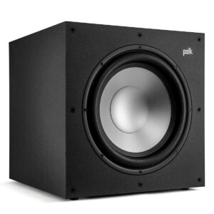 Polk Monitor XT12 Powered Sub - 12" Dynamic Balanced Woofer & 100W Class A/B Amplifier, Low-Resonance MDF Cabinet & Removable Grille, Dolby Atmos & DTS:X Compatible, Midnight Black