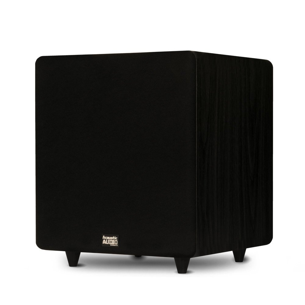 Acoustic Audio PSW500-12 Home Theater Powered 12" LFE Subwoofer Black Front Firing Sub,500 Watts