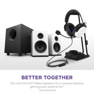 NZXT Relay PC Gaming Subwoofer - AP-SUB80-US - Deep, Powerful Bass - Compact Design - 140 Watts - Down-Firing 6.5" Driver - Crossover & Phase Control - Black