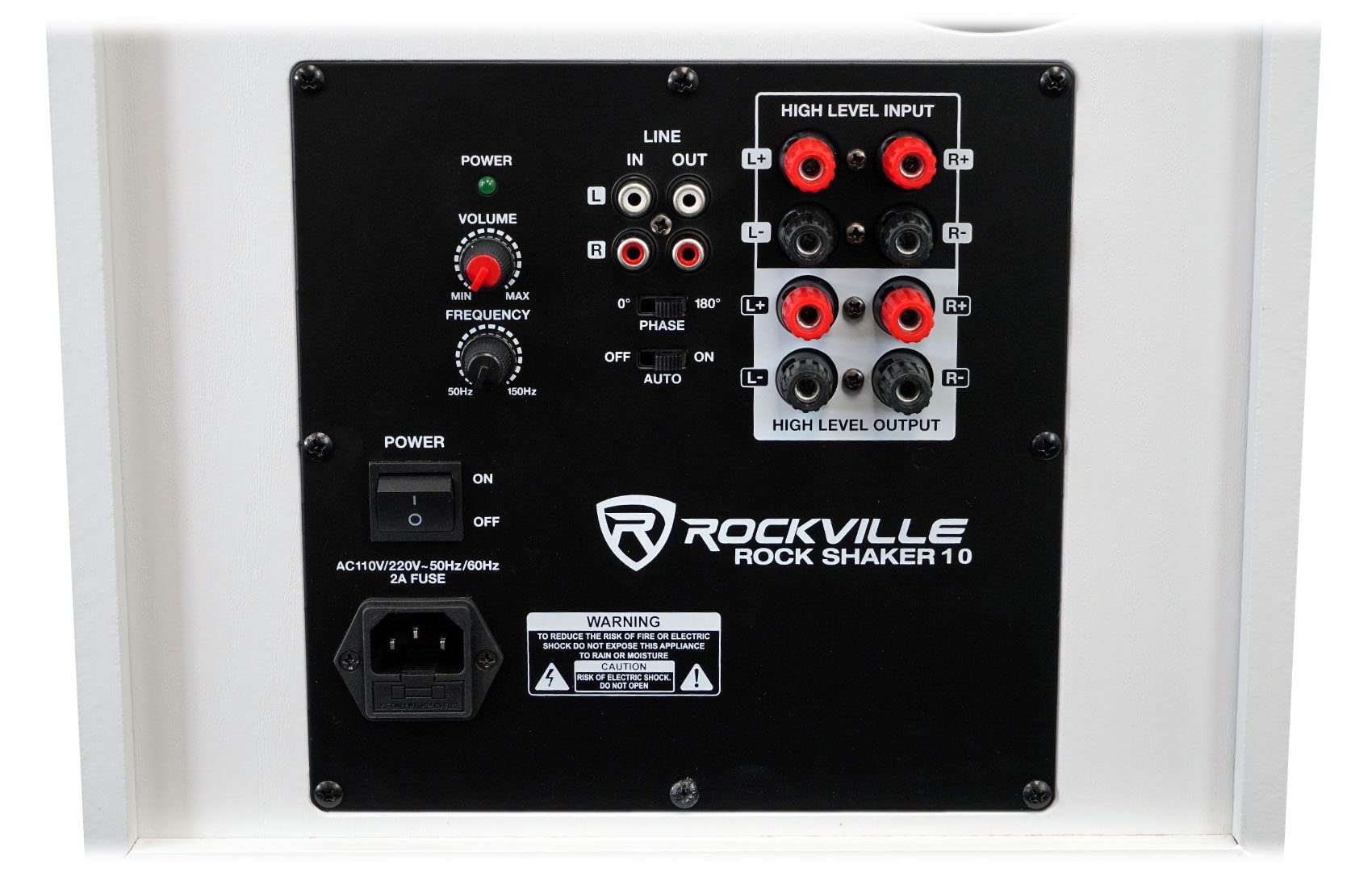 Rockville Rock Shaker 10" Inch White 400w Powered Home Theater Subwoofer Sub