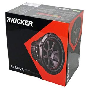 KICKER CompVR 10-Inch (25cm) Subwoofer, DVC, 4-Ohm, 350W