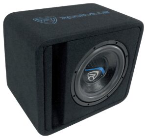 rockville vs10k52 10" k5 1200w car subwoofer in vented sub enclosure box - 2 ohm