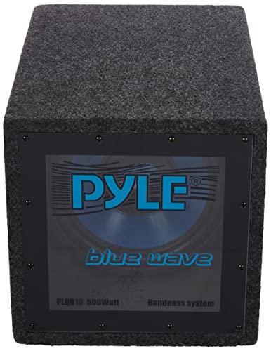 Pyle Bandpass Enclosure Car Subwoofer Speaker - 500 Watt High Power Car Audio Sound Component Speaker System w/ 10-inch Subwoofer, 2" Aluminum Voice Coil, 4 Ohm, Ported Enclosure System - Pyle PLQB10