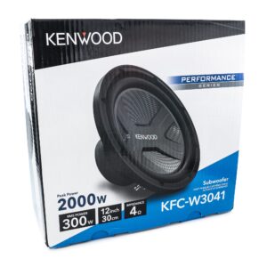 Kenwood KFC-W3041 Car Subwoofer - 2000 Watts Maximum Power, 12 Inch, Single 4 Ohm Voice Coil, Sold Individually