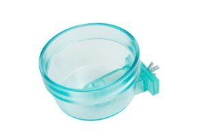 lixit quick lock cage bowls for small animals and birds. (20oz, aqua)