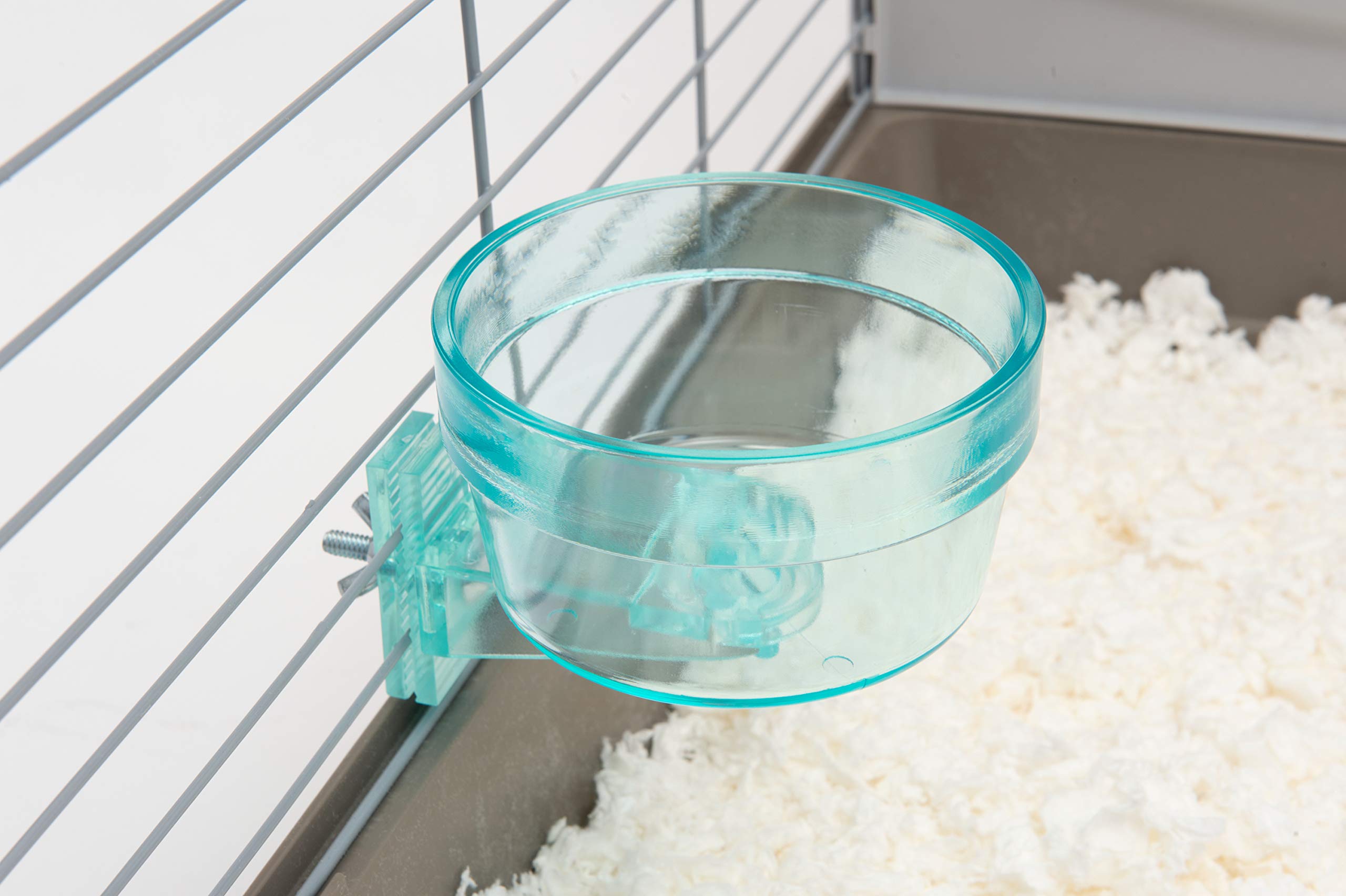 Lixit Quick Lock Cage Bowls for Small Animals and birds. (20oz, Aqua)