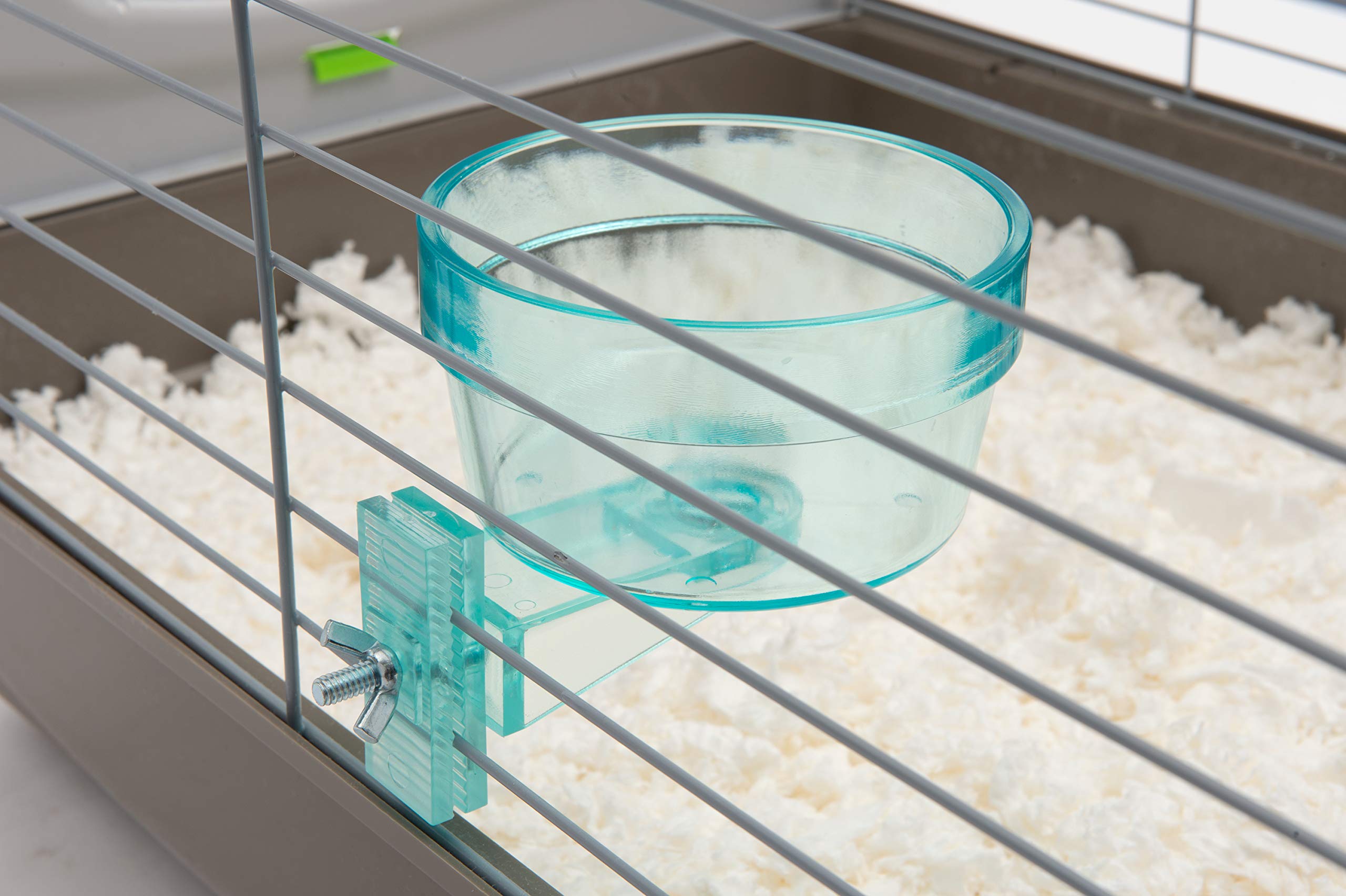 Lixit Quick Lock Cage Bowls for Small Animals and birds. (20oz, Aqua)