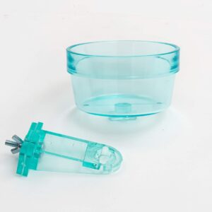 Lixit Quick Lock Cage Bowls for Small Animals and birds. (20oz, Aqua)