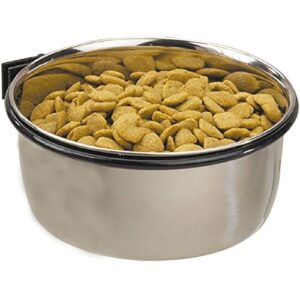 proselect 8-ounce stainless steel coop cups for pet food – pet bowls attaches securely to cage with plate and wingnut