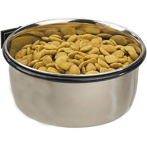 ProSelect 8-Ounce Stainless Steel Coop Cups for Pet Food – Pet Bowls Attaches Securely to Cage with Plate and Wingnut