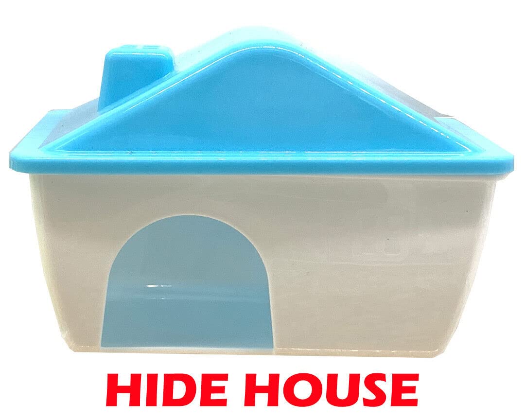 Extra Large 23" Multi-Floors Hamster Mansion Mouse Habitat Gerbil Home Rat House Small Animal Critter Expandable and Customizable Cage with Hide House Running Wheels Food Dish Water Bottle Deep Base