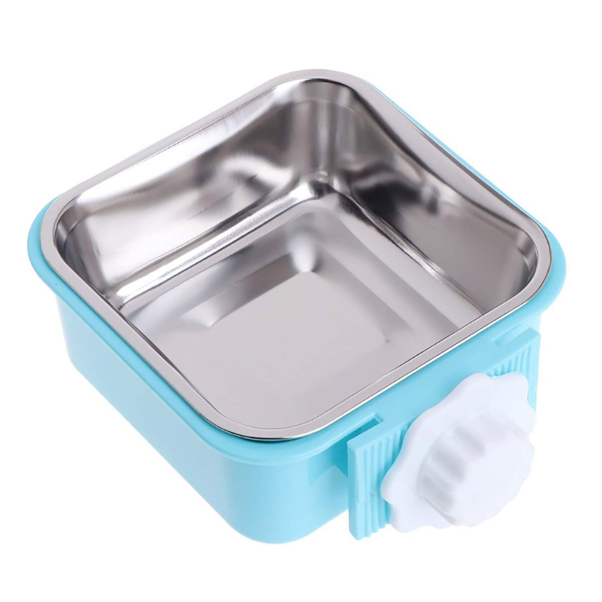 Crate Dog Bowl, Stainless Steel Removable Hanging Food Water Bowl Crate Coop Cup,Pet Cage Bowls with Bolt Holder for Dog, Puppy, Cat, Rabbit, Bird,Small Animals