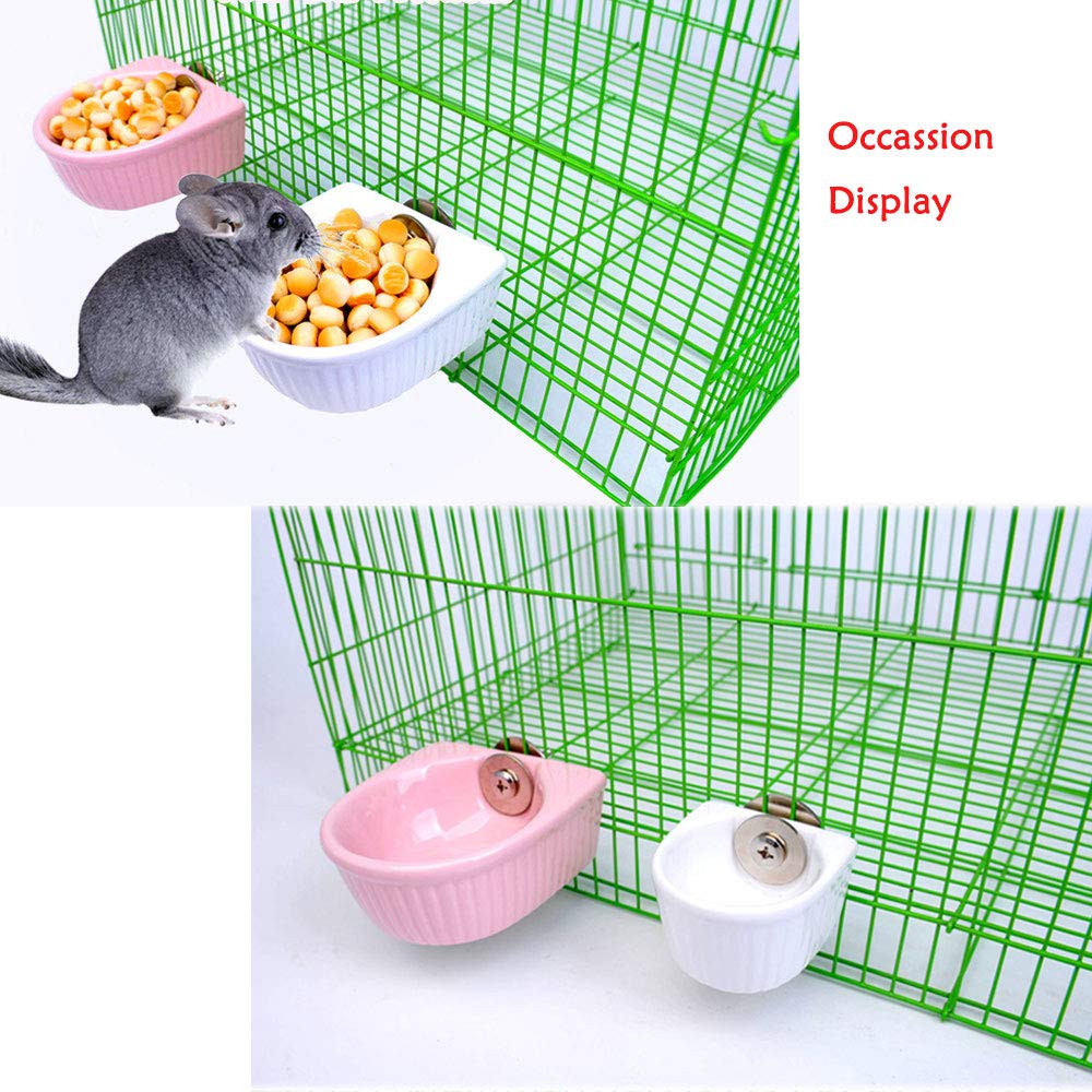 Oncpcare Small Animals Bowl, Hamster Feeder Cups, Detachable Cage Feeder Dish Cage Accessories for Small Animals Guinea Pig Chinchilla Hedgehog Ferret Rabbit Mink Parrot Squirrels Sugar Glider