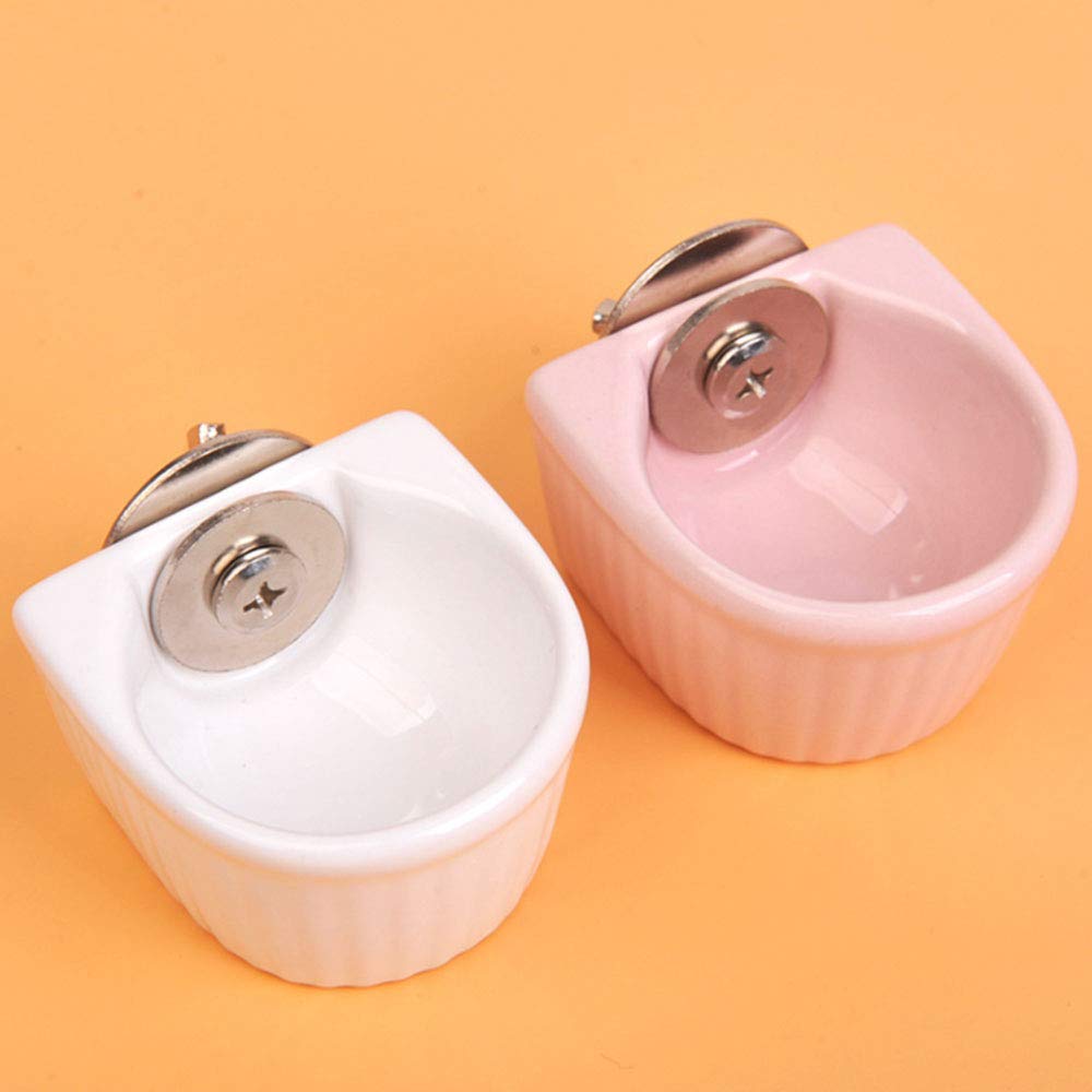 Oncpcare Small Animals Bowl, Hamster Feeder Cups, Detachable Cage Feeder Dish Cage Accessories for Small Animals Guinea Pig Chinchilla Hedgehog Ferret Rabbit Mink Parrot Squirrels Sugar Glider