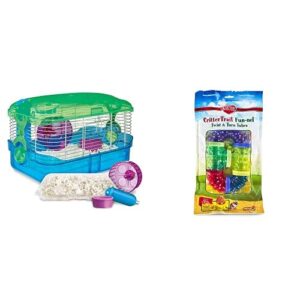 kaytee crittertrail starter habitat with fun-nel twist & turn tubes bundle