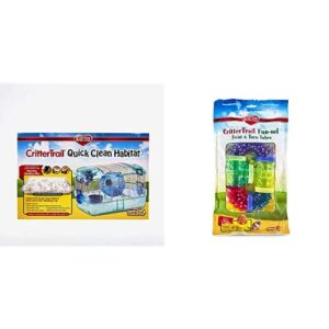 kaytee crittertrail quick clean habitat with fun-nel twist & turn tubes bundle