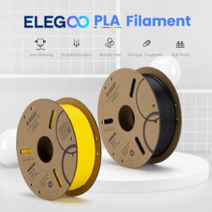 ELEGOO PLA Filament 1.75mm White 1KG, 3D Printer Filament Dimensional Accuracy +/- 0.02mm, 1kg Cardboard Spool(2.2lbs) 3D Printing Filament Fits for Most FDM 3D Printers