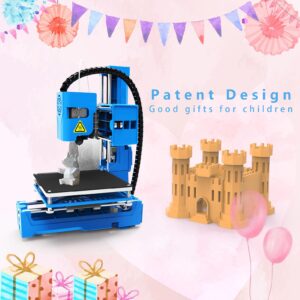 ADBEN 3D Printer Mini Desktop Printing Machine for Kids 100x100x100mm Print Size Removable Platform One-Key Printing with TF Card PLA Sample Filament for Beginners Household Education