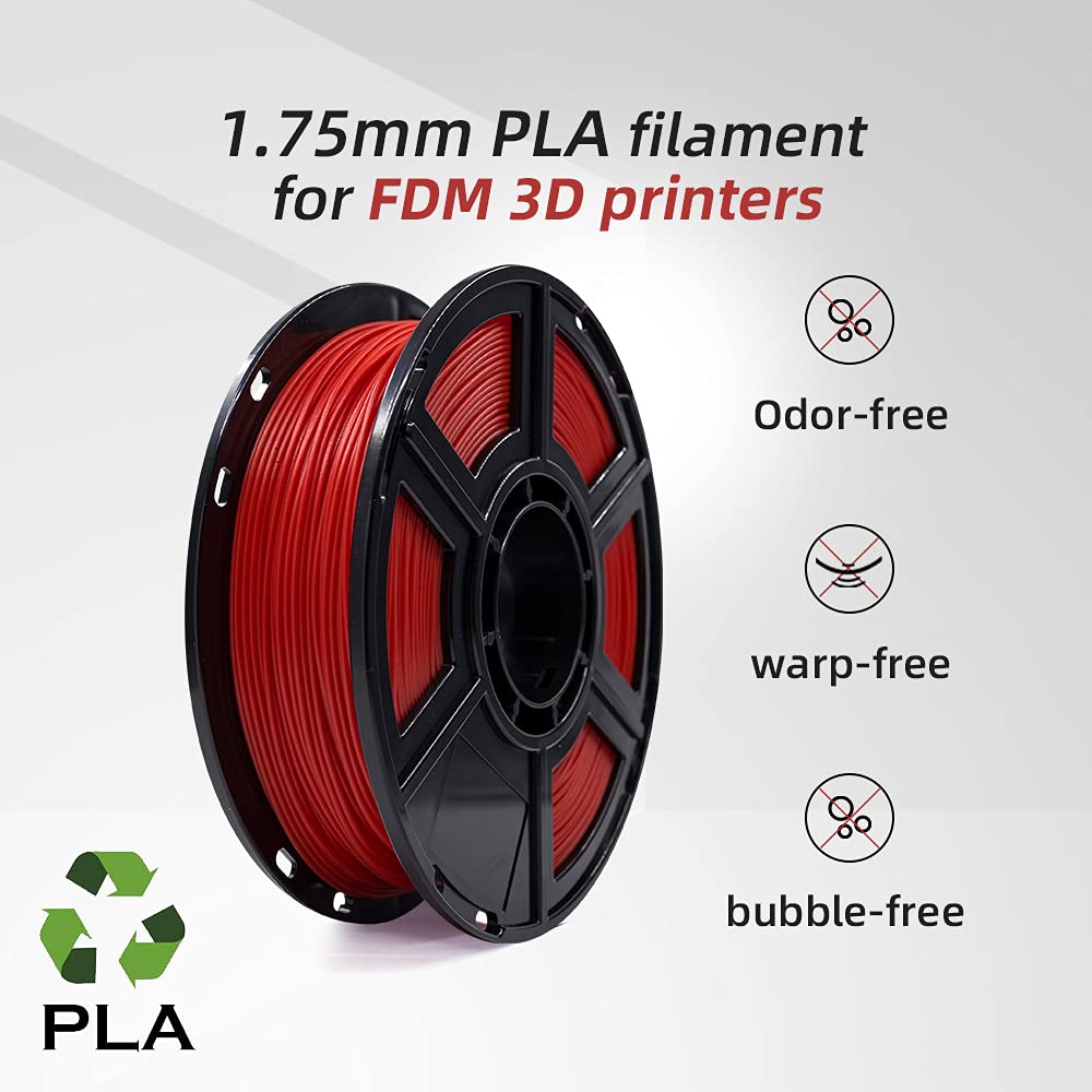 Flashforge PLA Filament 1.75mm, 3D Printer Filaments 0.5kg Spool-Dimensional Accuracy +/- 0.02mm for Adventurer 3 Series (Black)