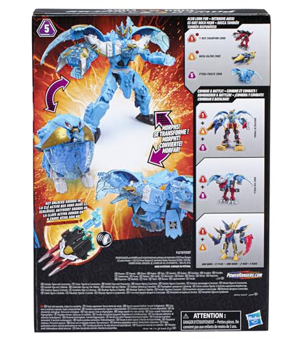 Power Rangers Dino Ptera Freeze Zord for Kids Ages 4 and Up Morphing Dino Robot Zord with Zord Link Mix-and-Match Custom Build System