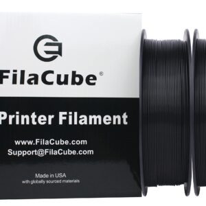 2 Rolls of Black PLA 1.75 Filament - FilaCube PLA 2 1.75mm 3D Printer Filament Plastic Supply Compatible with FDM Printing Ender monoprice prusa cr 10 10s anet creality anycubic anet makerbot