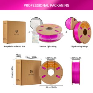 ERYONE High Speed Filament PLA+ 1.75mm +/- 0.03mm, 3D Printing PLA Pro Filament Fit Most FDM Printer, 1kg (2.2LBS) / Spool, Magenta