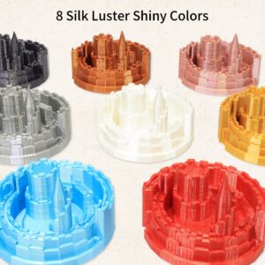 MKOEM 3D Printing Filament 1.75mm Silk Metallic Silver PLA 3D Printer Filament, 1KG 2.2LBS 3D Printing Material Silk PLA, High Diameter Tolerance, Widely Fit For 3D Printer/3D Pen, 1KG Silk Silver PLA