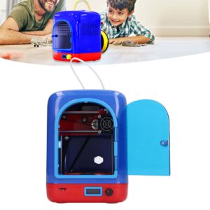 Mini 3D Printer FDM 80x80x80mm 3D Printer Kit 0.6mm Nozzle with PLA Consumable for Kids Beginners DIY Crafting (US Plug)