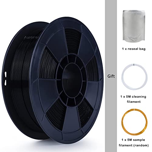 ZIRO PLA Filament 1.75mm,3D Printer Filament PLA PRO Basic Color Series 1.75MM Total 4KG(8.8lbs), Dimensional Accuracy +/- 0.03mm,Black(1KG X 4 Spools Pack)