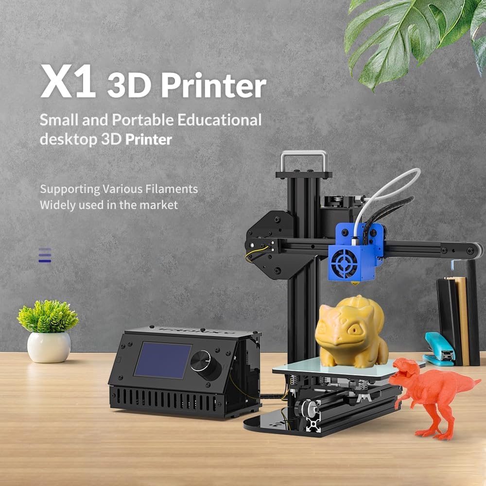 3D Printer Mini High Precision DIY 3D Printer Kit Print Size 150 * 150 * 150mm 1.75mm PLA with Resume Printing Function Auto Leveling