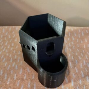 Mini Castle Succulent Planter Sustainable 3D Printed PLA Decorative Planter Succulent Planter Tower - Building Planter - Architecture Pot (Black)