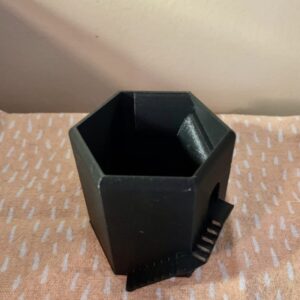 Mini Castle Succulent Planter Sustainable 3D Printed PLA Decorative Planter Succulent Planter Tower - Building Planter - Architecture Pot (Black)