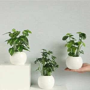 Classic Artificial Plants Decor Fake Plant Mini Artificial Green Potted Artificial Plant with Potted Desk Home Bedroom Bathroom Rack Farmhouse Office Table House Window Sill Decoration Fake Potted Pla