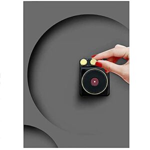 Mini Portable Speaker, Record Players for Vinyl with Bluetooth, Creative Retro Card Atomic Record Player, Pla(Phonograph)