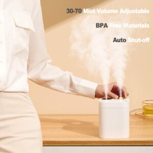 Portable Cordless Plant Humidifier 800ml Orfonbi, Battery Operated Small Cool Mist Humidifiers for up to 8 Hours, 28db Quiet, USB Rechargeable Mini Humidifier for Baby, Bedroom, Home, Office Green