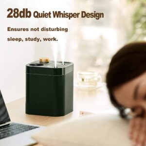 Portable Cordless Plant Humidifier 800ml Orfonbi, Battery Operated Small Cool Mist Humidifiers for up to 8 Hours, 28db Quiet, USB Rechargeable Mini Humidifier for Baby, Bedroom, Home, Office Green