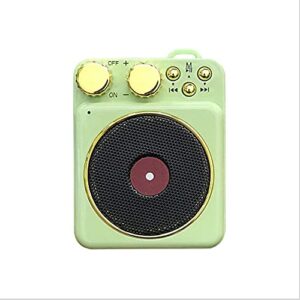 Mini Portable Speaker, Record Players for Vinyl with Bluetooth, Creative Retro Card Atomic Record Player, Pla