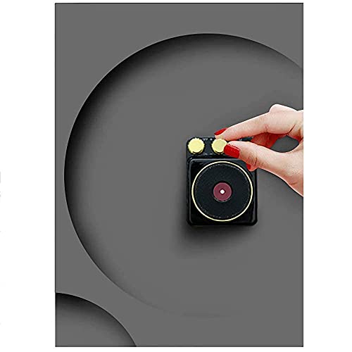 Mini Portable Speaker, Record Players for Vinyl with Bluetooth, Creative Retro Card Atomic Record Player, Pla