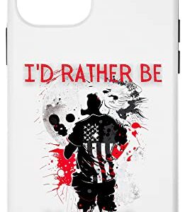 iPhone 12 mini I'd Rather Be Playing Pickleball Patriotic Girl 4Th July Pla Case