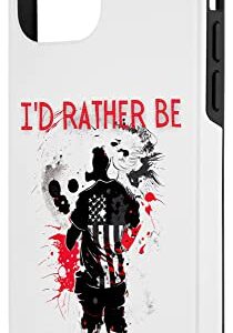 iPhone 12 mini I'd Rather Be Playing Pickleball Patriotic Girl 4Th July Pla Case