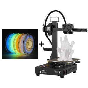 tronxy mini desk 3d printer crux1 with 4 pack glow in the dark pla 1.75mm 3d printing filament 250gx4