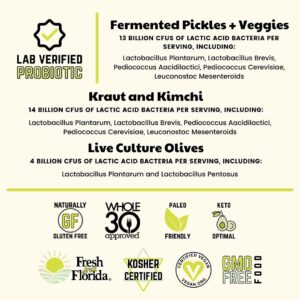 Olive My Pickle Fermented Kimchi Variety Pack - 48 Ounces | 3-Pack Bundle of Classic, Cucumber, and Daikon Radish Kimchi | Fresh & Flavorful Korean Food with Natural Probiotics for Gut Health - Perfect for Ramen & Spicy Noodles