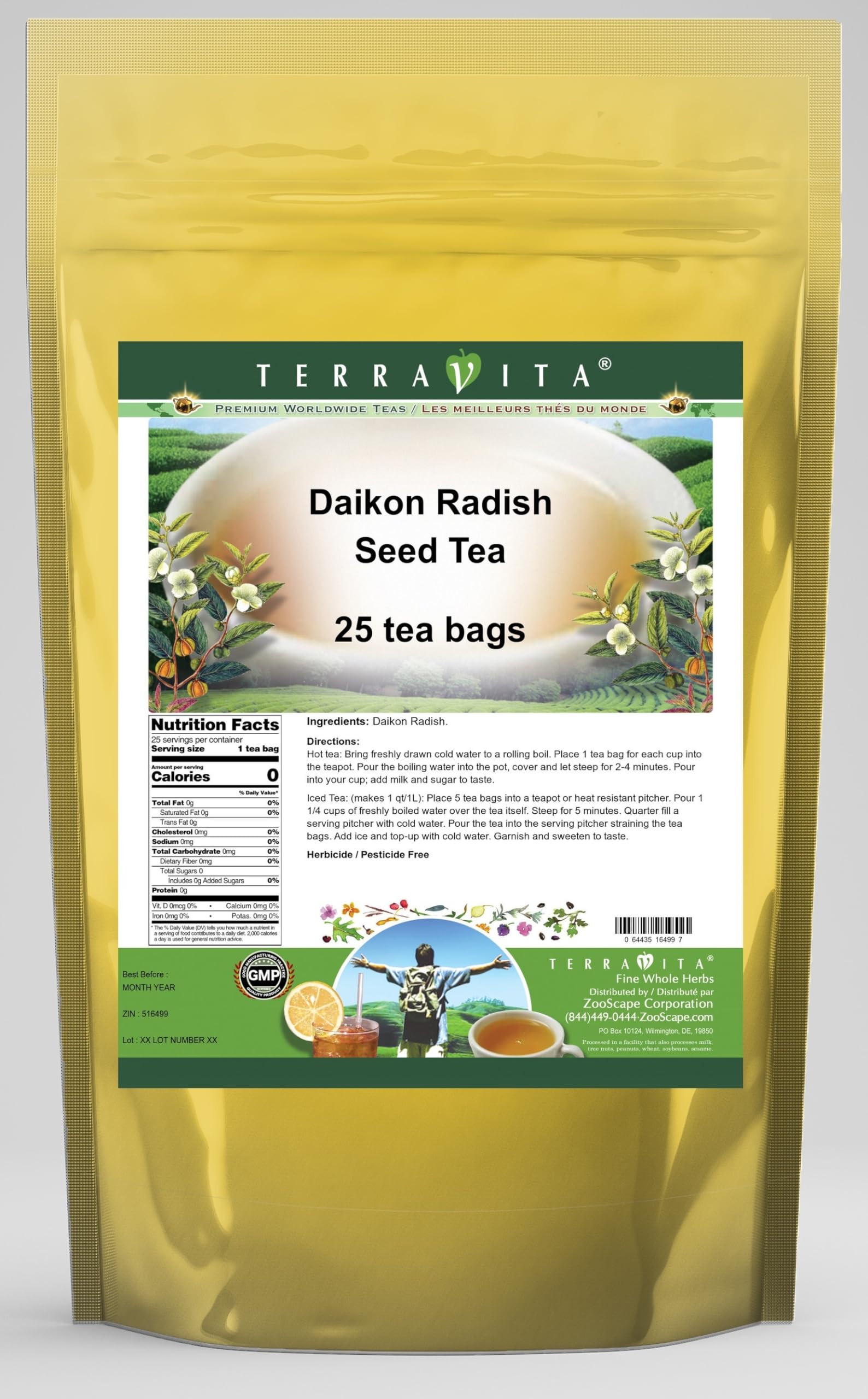 Daikon Radish Seed Tea (25 tea bags, ZIN: 516499) - 3 Pack