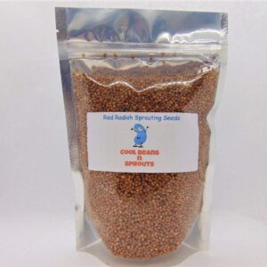 "COOL BEANS n SPROUTS" Brand, Radish Duo Sprouting Mix, 4 Ounces, This is a Mix of Daikon Radish and Red Radish Seeds.