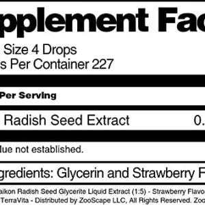 Daikon Radish Seed Glycerite Liquid Extract (1:5) - Strawberry Flavored (1 oz, ZIN: 522363) - 2 Pack