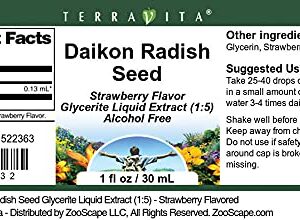 Daikon Radish Seed Glycerite Liquid Extract (1:5) - Strawberry Flavored (1 oz, ZIN: 522363) - 2 Pack